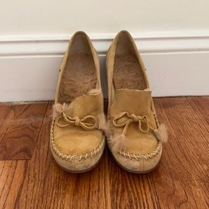 Delman fur lined heels